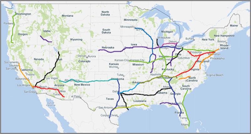USA Freight Service Areas
